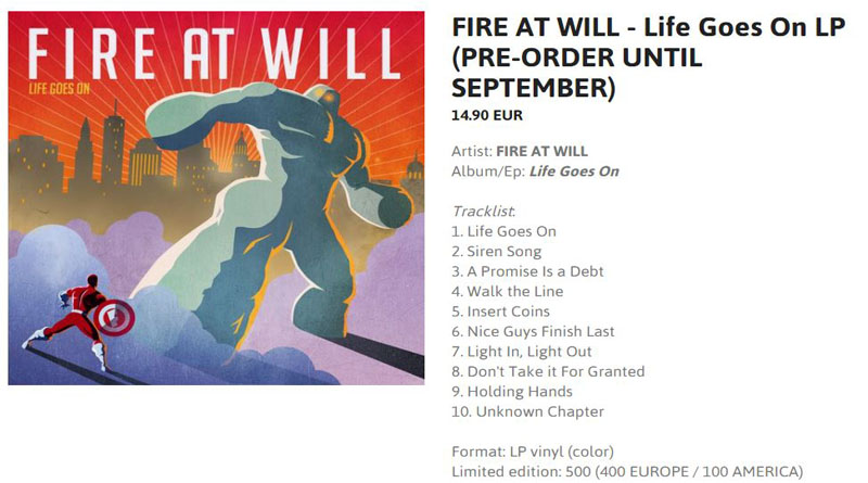 Fire AT Will 12 vinyl limited